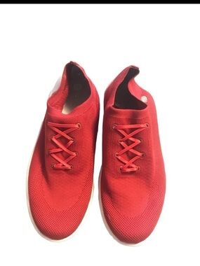 Bzees Red and White Slip-On Sneaker